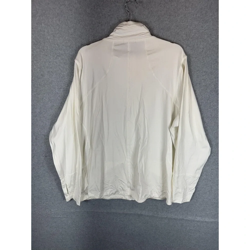 Studio by Energy Zone Jacket Womens 2XL White Full Zip Lightweight Activewear
